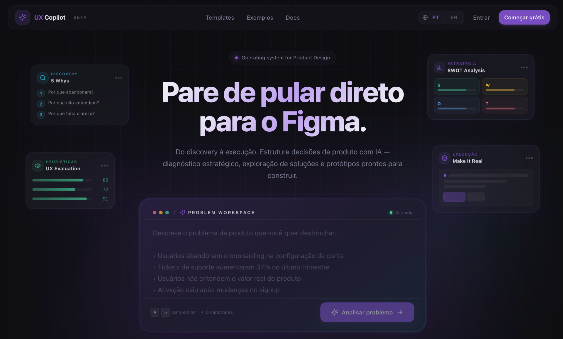 Um copiloto para a parte do design que acontece antes da interface.